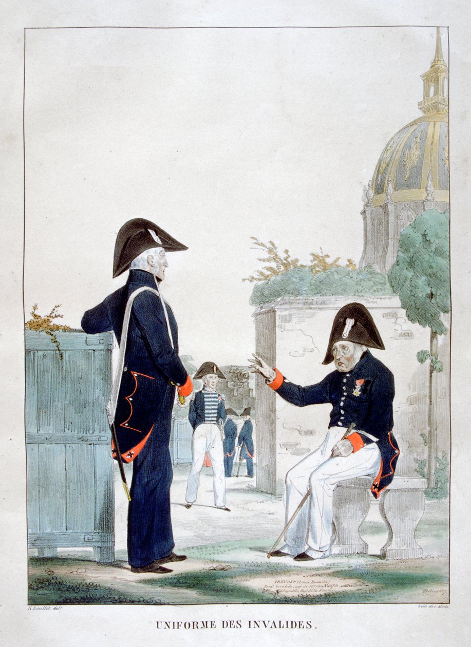 Uniforme dos Invalides, França, 1823 de Charles Etienne Pierre Motte