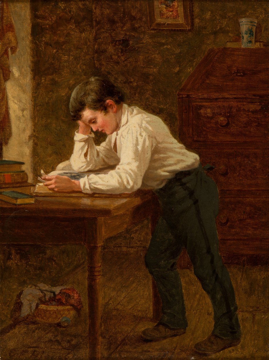 Menino a ler de Charles F. Blauvelt