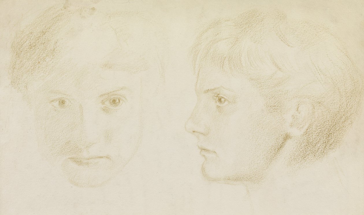 Edward Robert Hughes, 16 anos, 1867 (giz no papel) de Charles Fairfax Murray