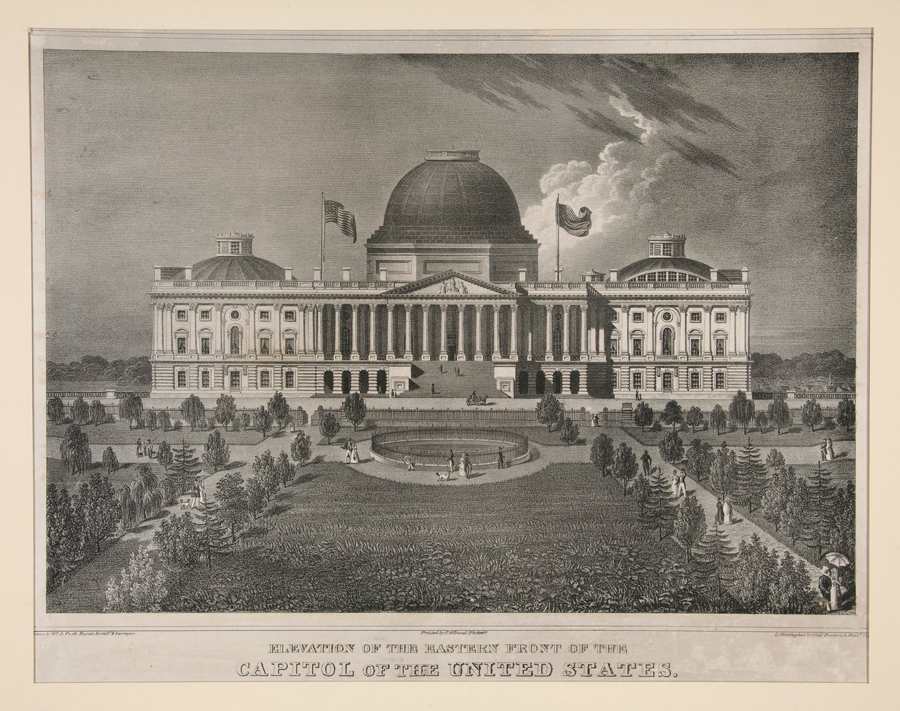 Elevação do Ponto Leste do Capitólio dos Estados Unidos (Washington, D.C.) de Charles Fenderich