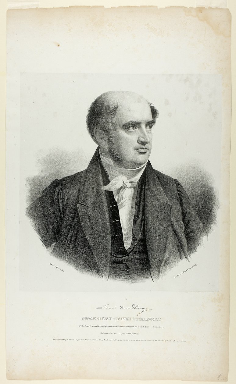 Levi Woodburn, Secretário do Tesouro de Charles Fenderich