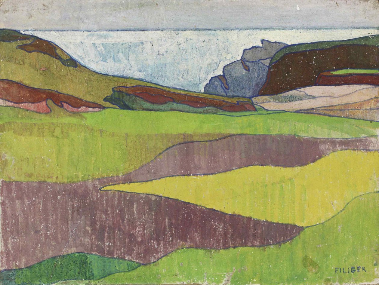 Paisagem rochosa, Le Pouldu, ca 1891. de Charles Filiger
