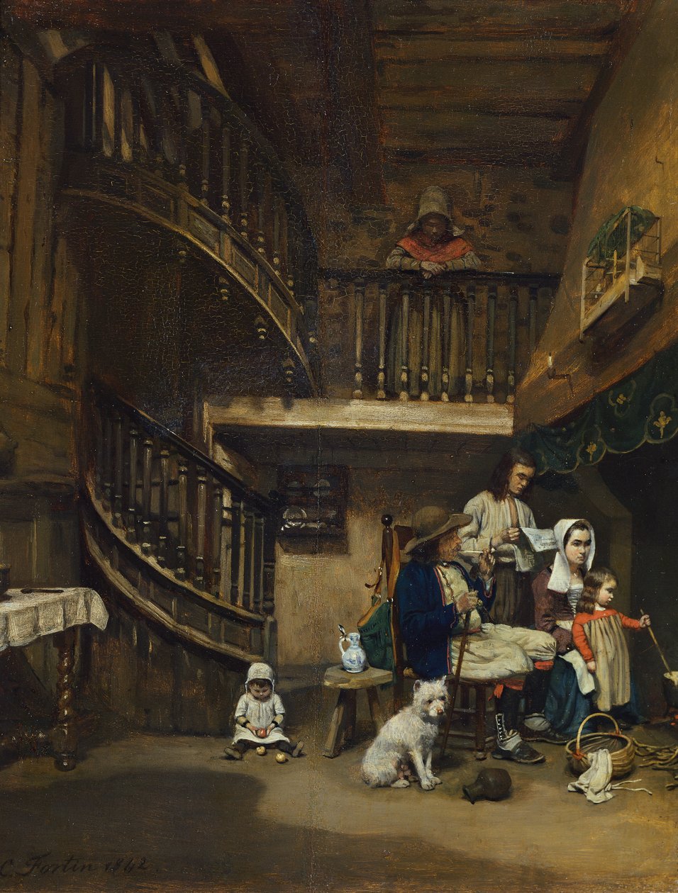 Família Breton, 1842 de Charles Fortin