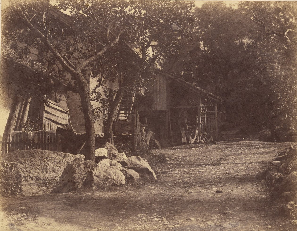 [Paisagem com celeiros]. de Charles Fortunat Paul Casimir Perier