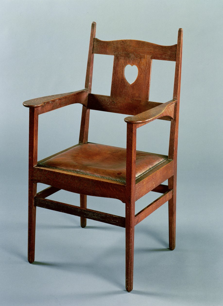 Cadeira de jantar com braços e assento drop-in, c.1902 (carvalho) de Charles Francis Annesley Voysey