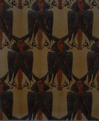 Querubim de repetição, design para um tecido de Charles Francis Annesley Voysey