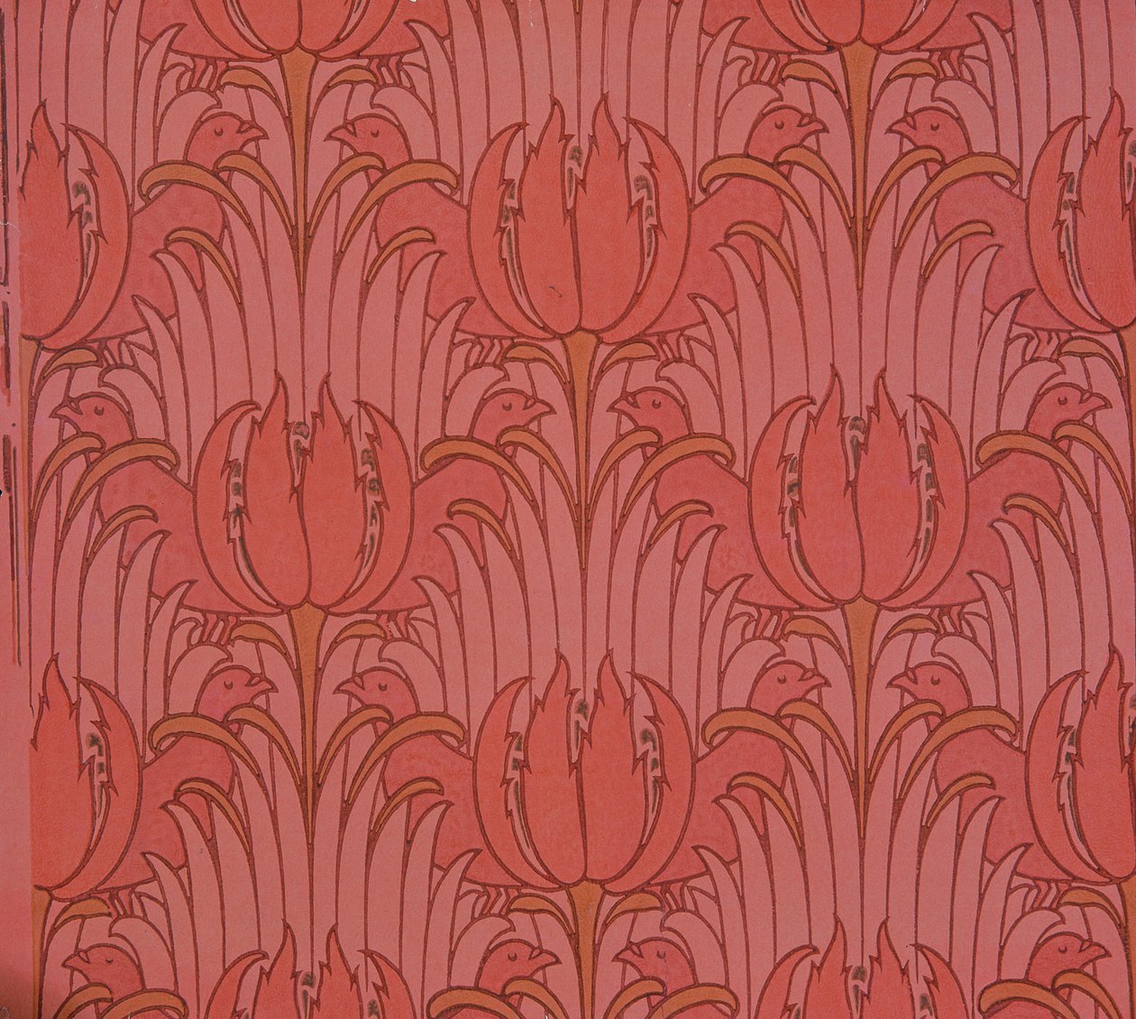 Papel de parede desenhado por Voysey, vitoriana de Charles Francis Annesley Voysey