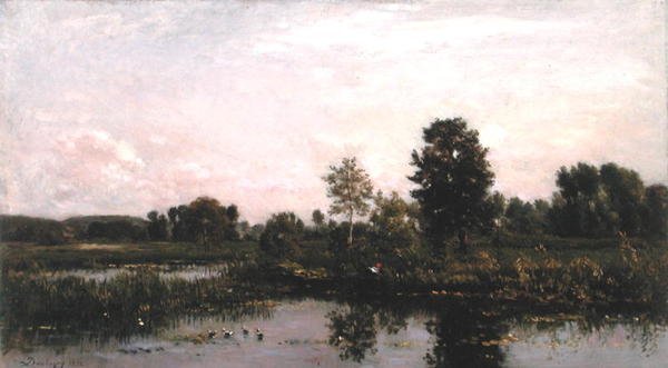 Uma Curva no Rio Oise de Charles Francois Daubigny