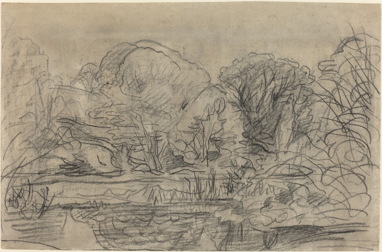 Uma lagoa da floresta de Charles Francois Daubigny