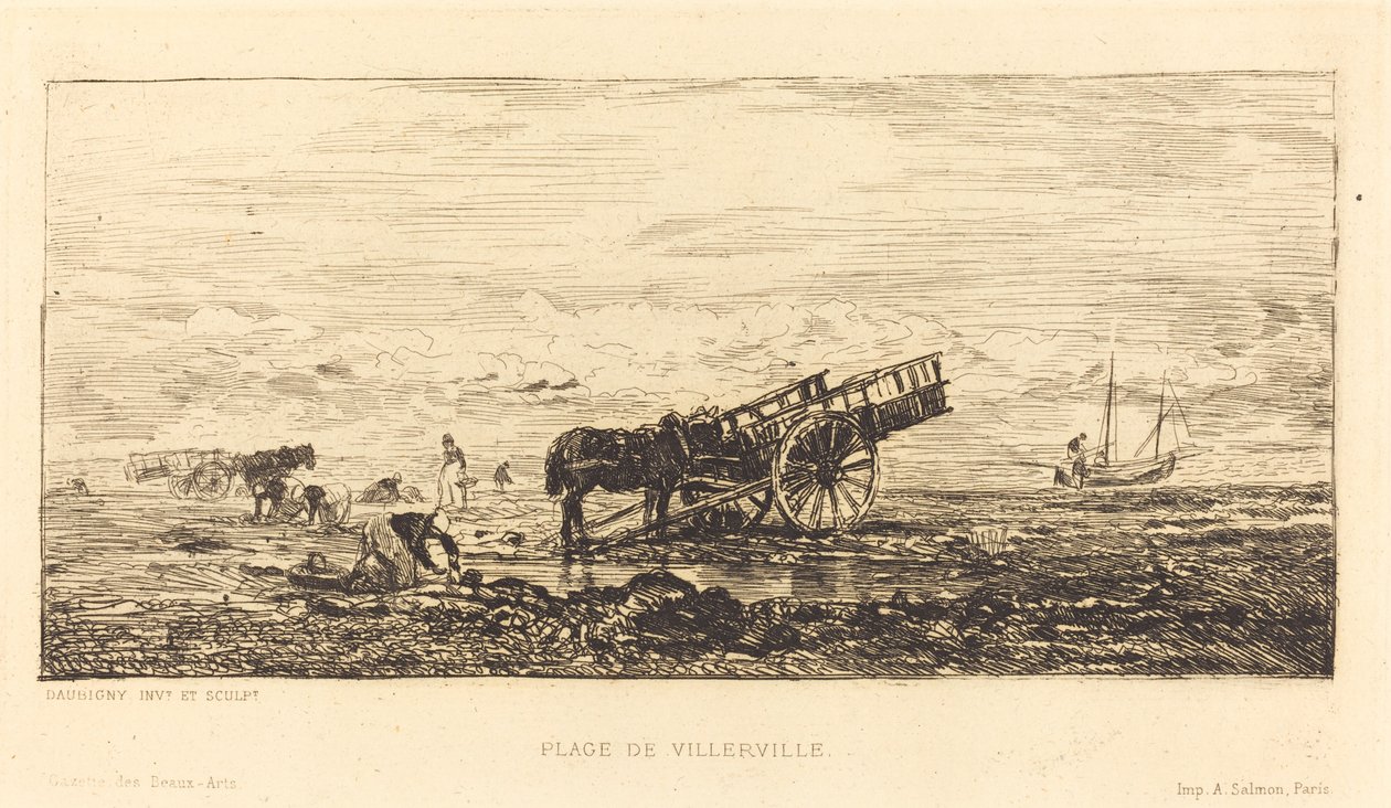 Praia de Villerville de Charles Francois Daubigny