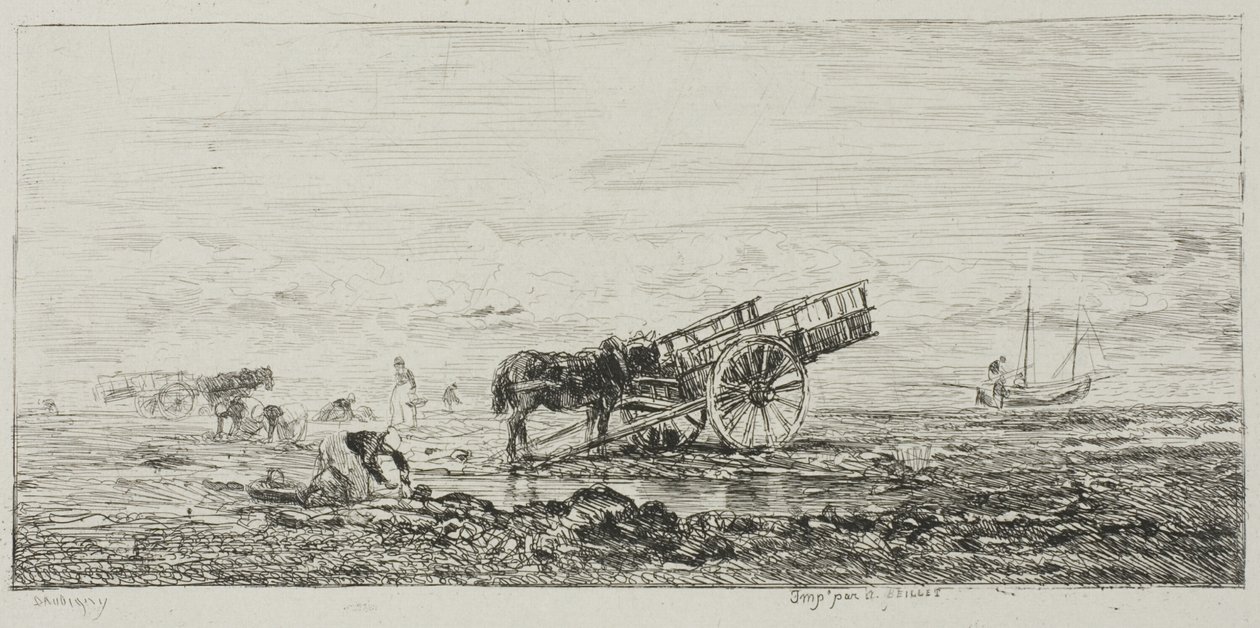 Praia de Villerville de Charles Francois Daubigny