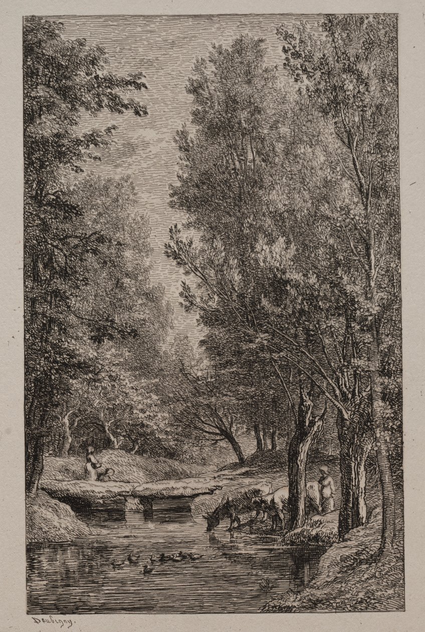 Brook no Val Mondois de Charles Francois Daubigny