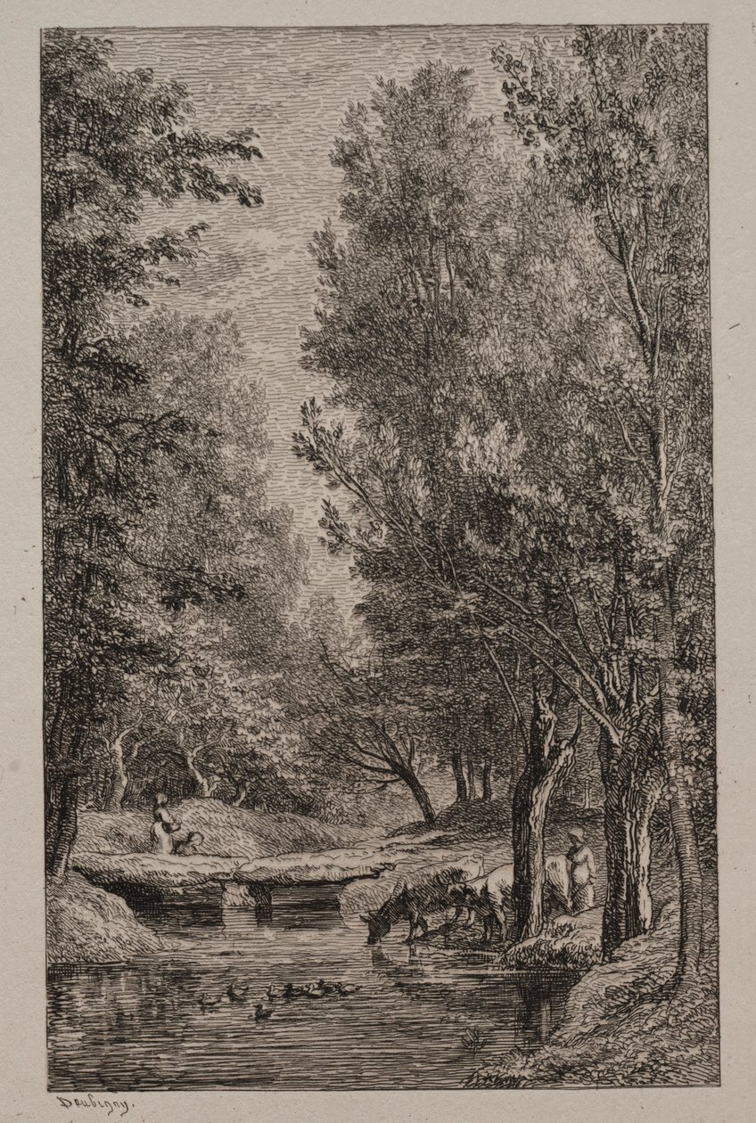 Brook no Val Mondois, c. 1862 de Charles Francois Daubigny