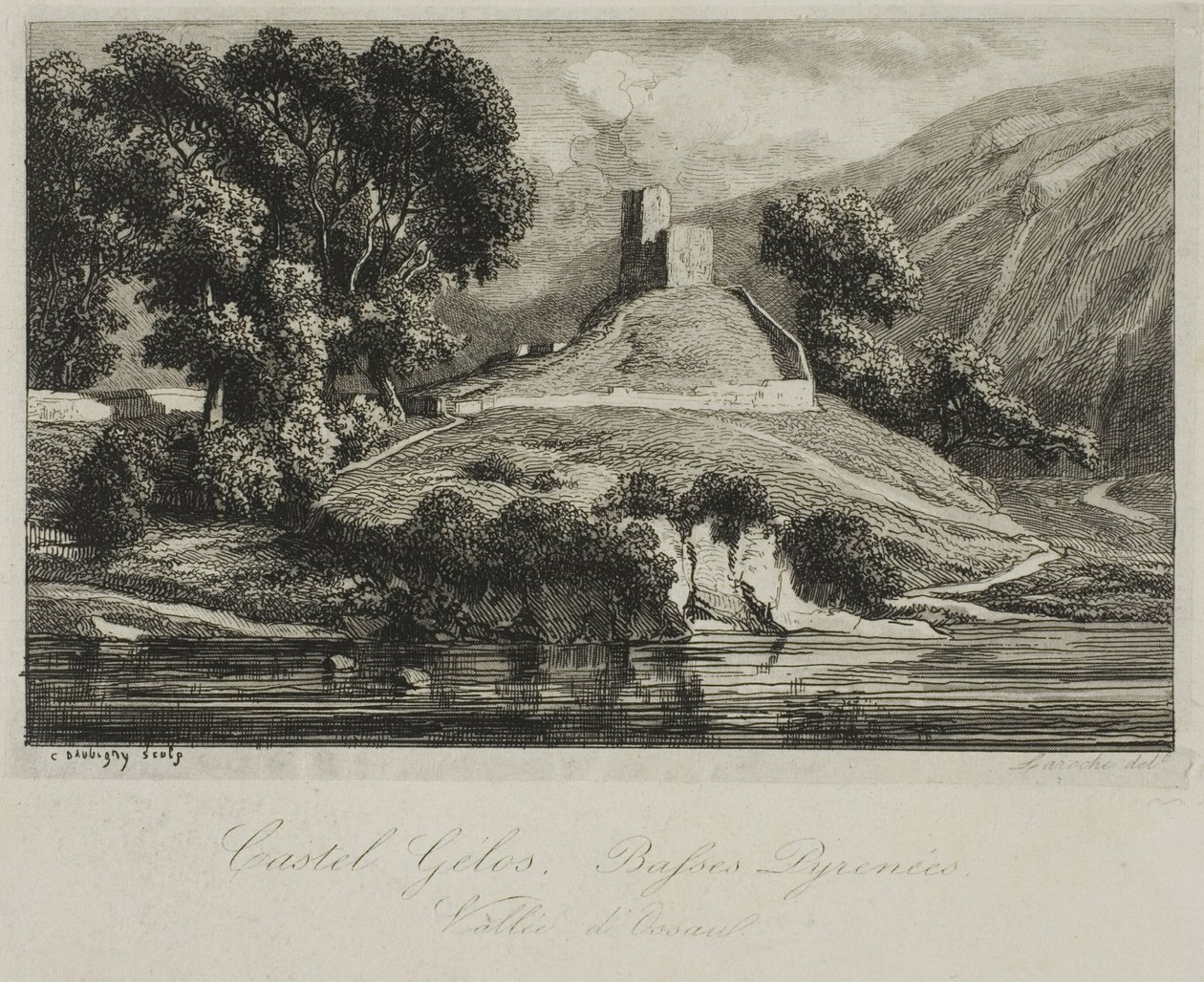 Castel Gélos (Vale de Ossau) de Charles Francois Daubigny