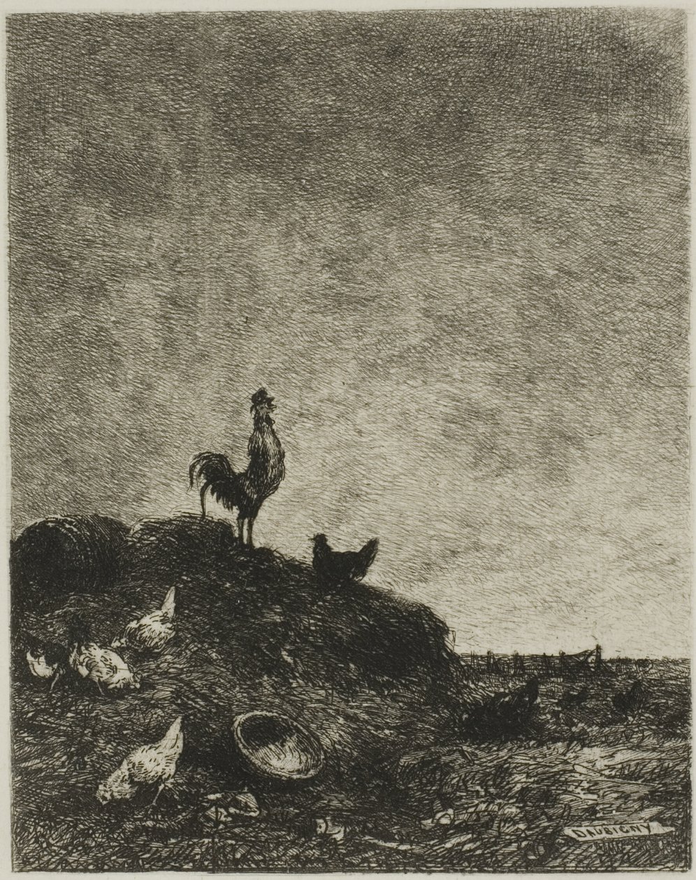 Amanhecer (O Corvo do Galo) de Charles Francois Daubigny