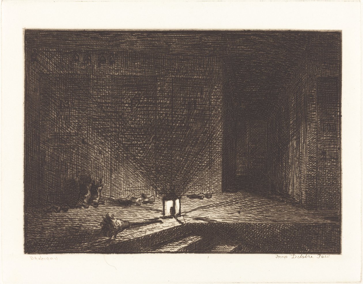 Interior de uma pousada (Interior de uma pousada) de Charles Francois Daubigny