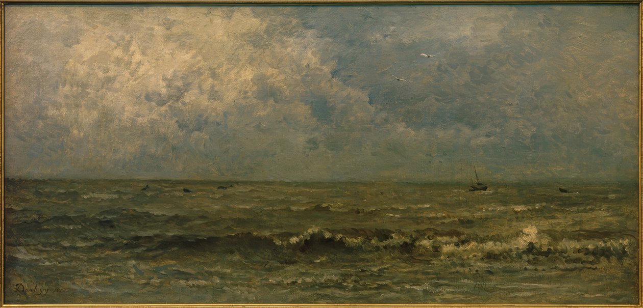 O mar, tempo cinza de Charles Francois Daubigny