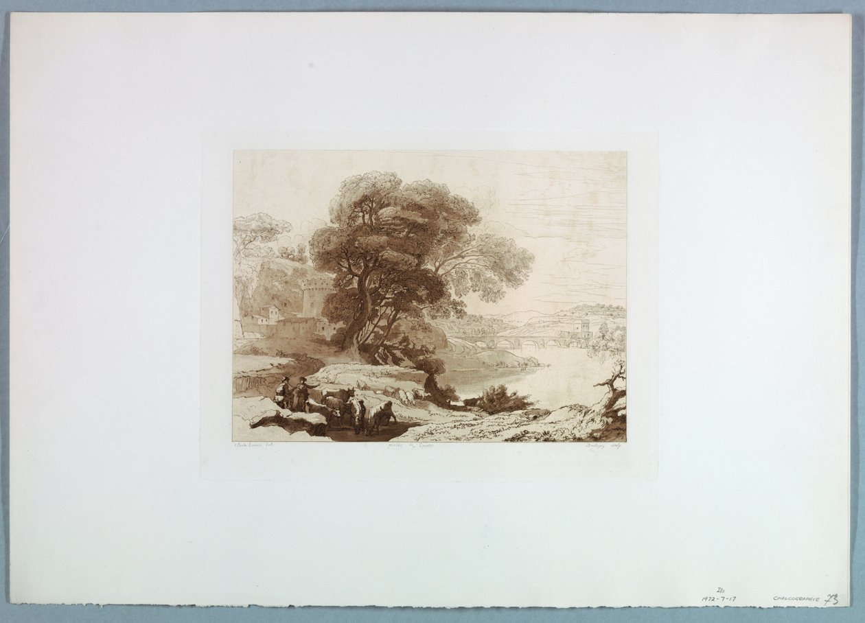 Paisagem (depois de Claude Lorrain) de Charles Francois Daubigny