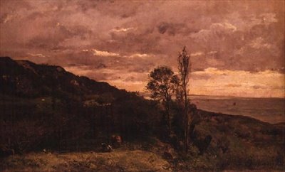 Paisagem perto de Villerville de Charles Francois Daubigny