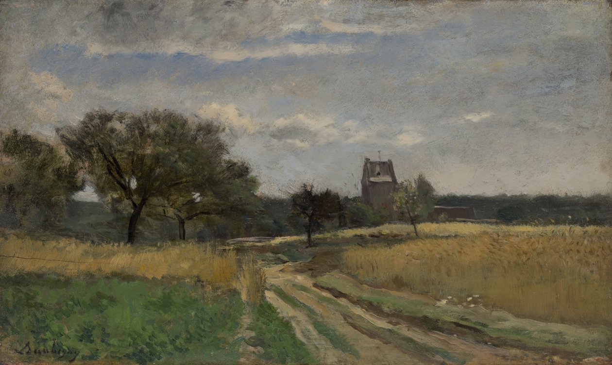Paisagem ao longo de uma estrada rural, c.1878 de Charles Francois Daubigny