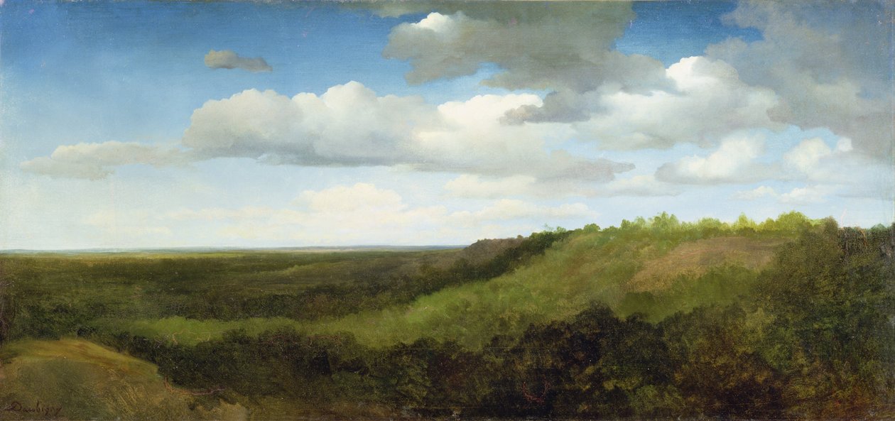 Paisagem na Campagna Romana, 1836 de Charles Francois Daubigny