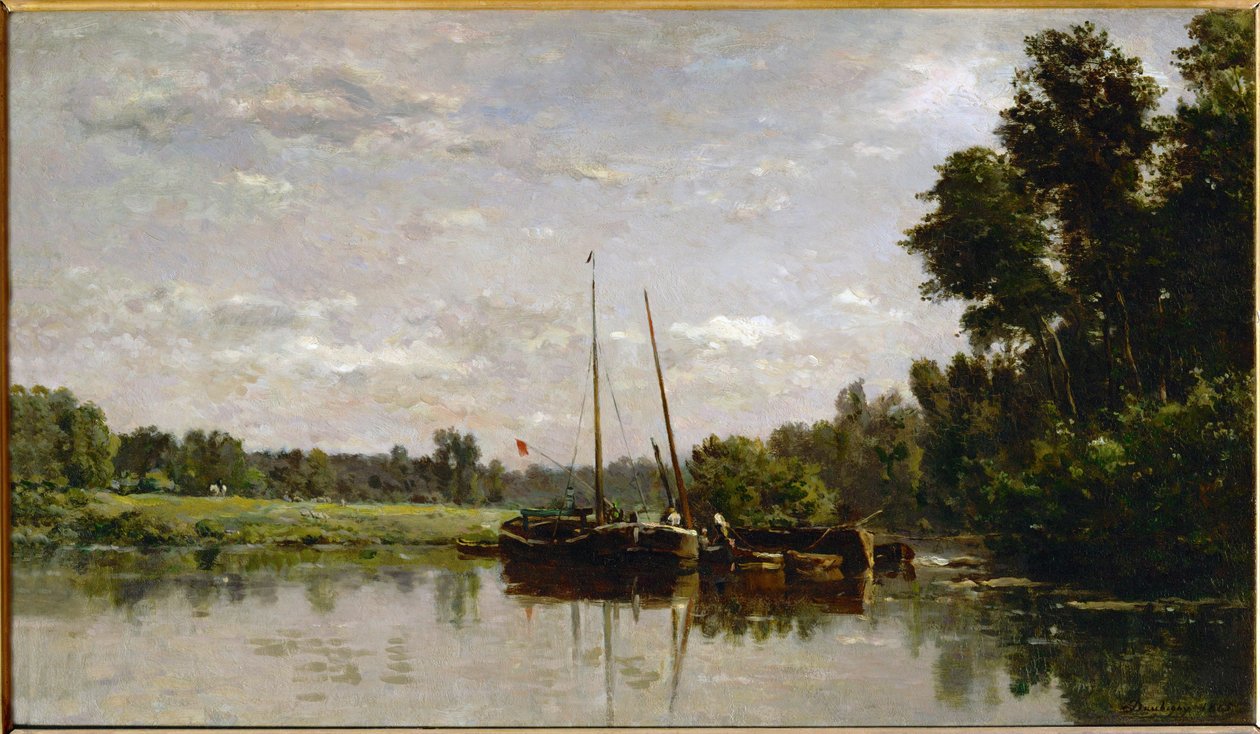 Os peniches - as barcaças ... de Charles Francois Daubigny