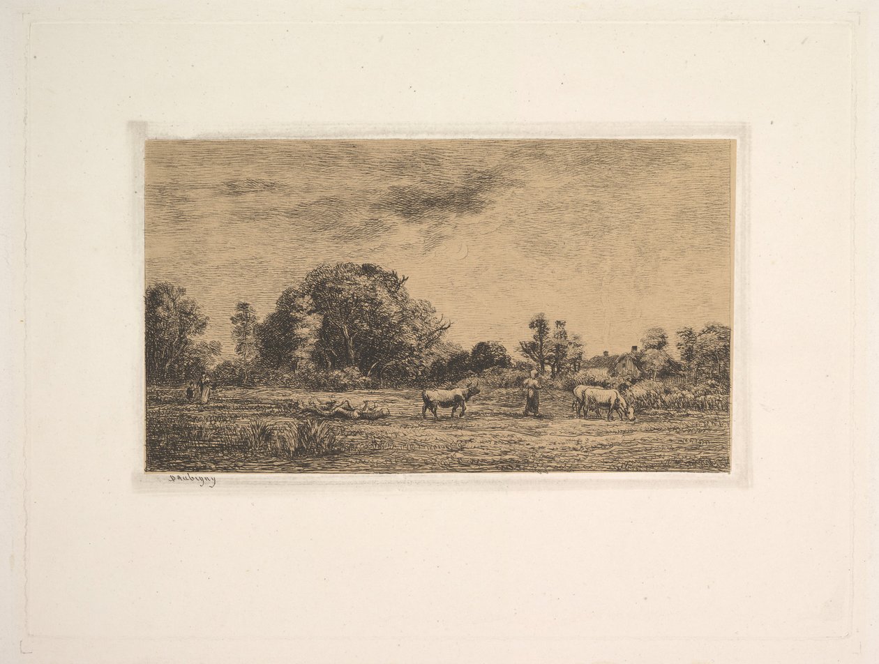 Nascer da lua, 1861. de Charles Francois Daubigny