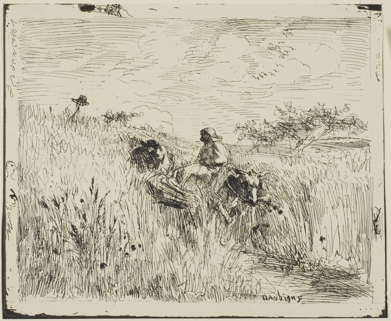 Caminho através do campo de trigo de Charles Francois Daubigny