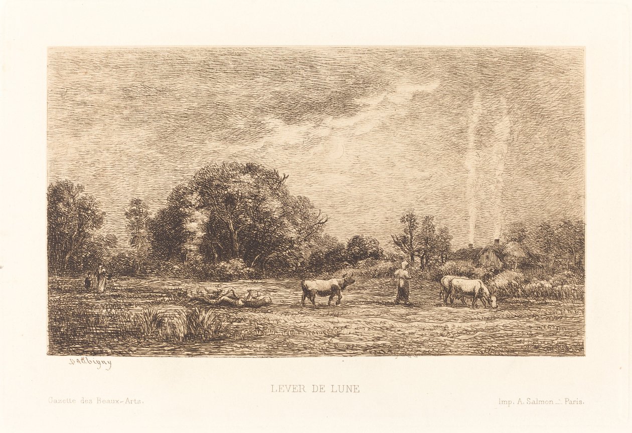 Lua Nascente (entregue a lua) de Charles Francois Daubigny