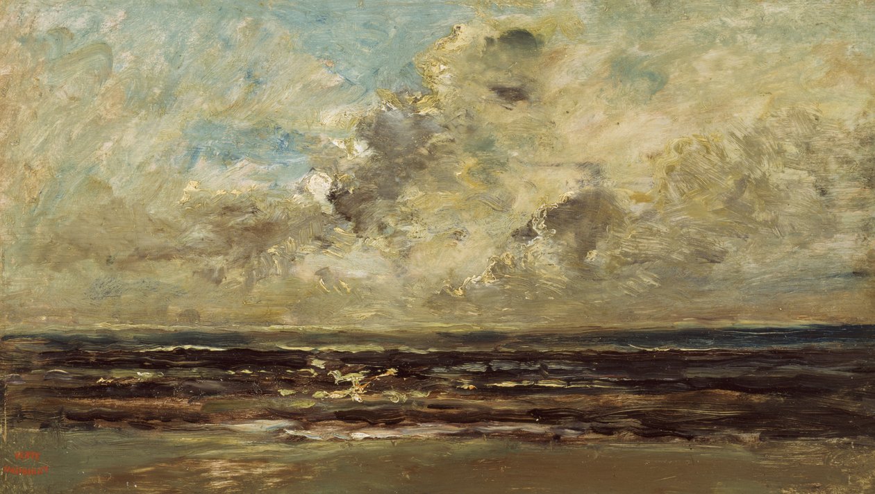 Paisagem marítima em Villerville de Charles Francois Daubigny