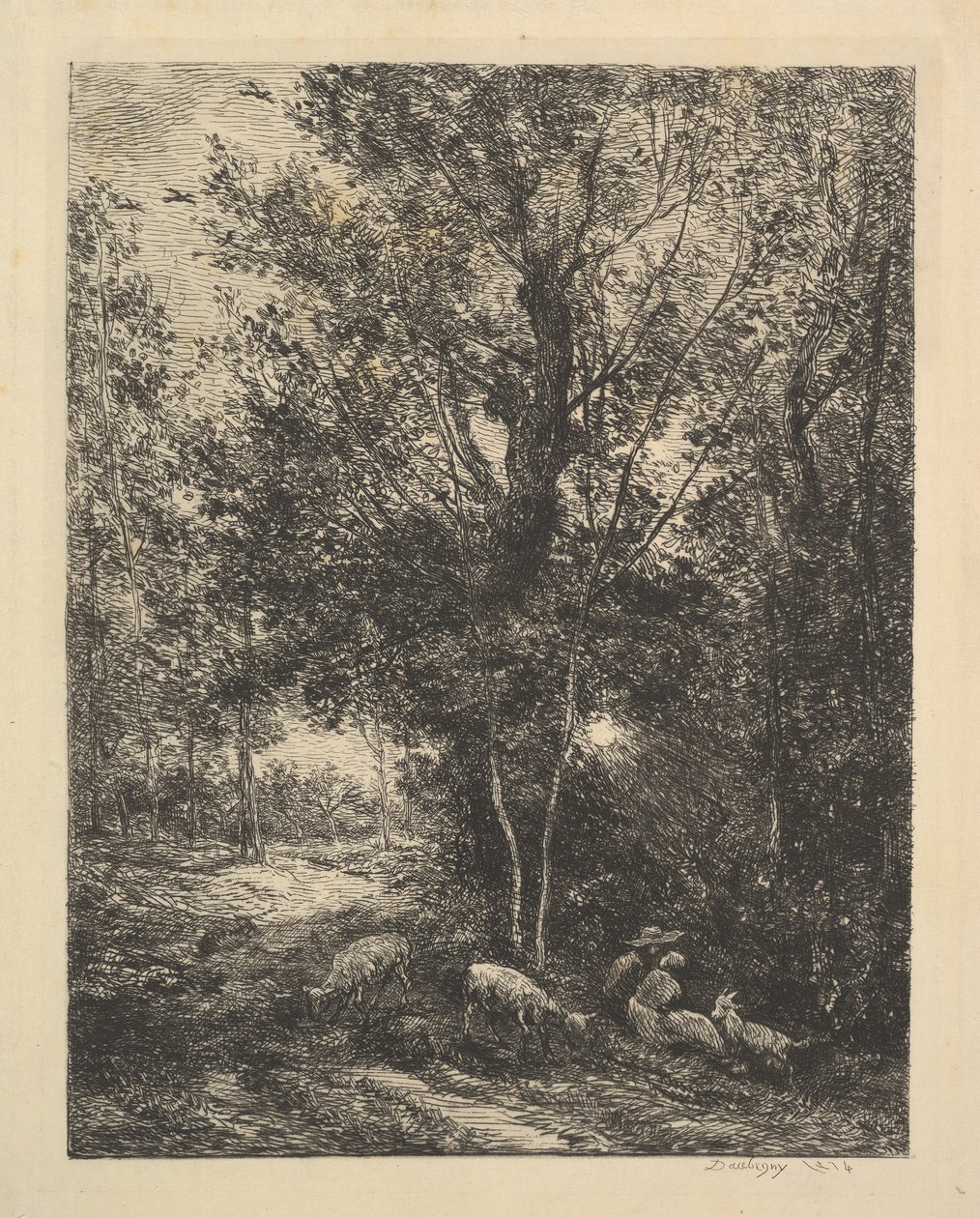 Pastor e Pastora, 1874. de Charles Francois Daubigny