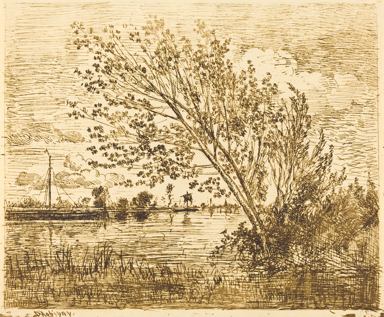 Banca de Amieiros de Charles Francois Daubigny