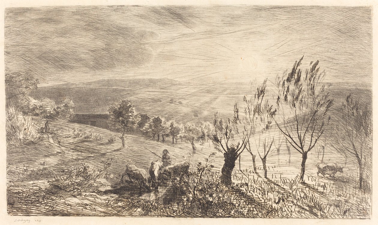 Nascer do sol (Le Lever du soleil) de Charles Francois Daubigny
