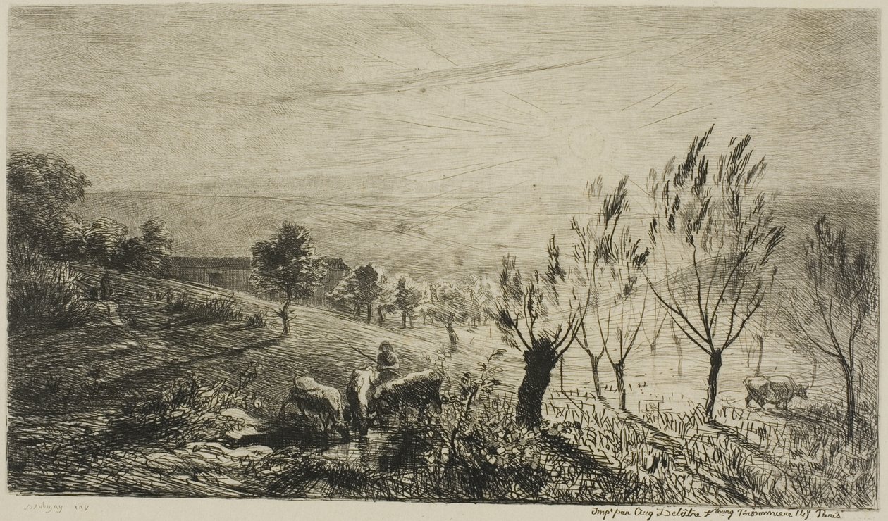 Nascer do sol de Charles Francois Daubigny