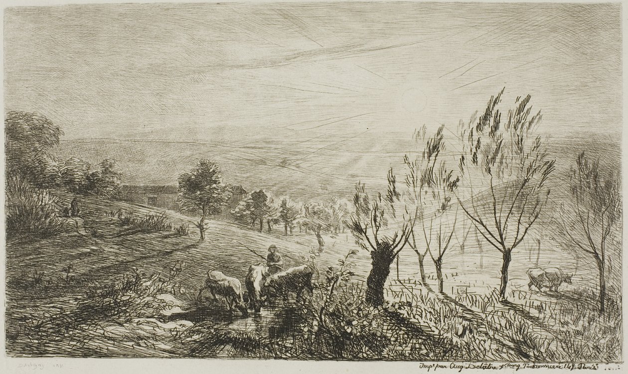 Nascer do sol de Charles Francois Daubigny