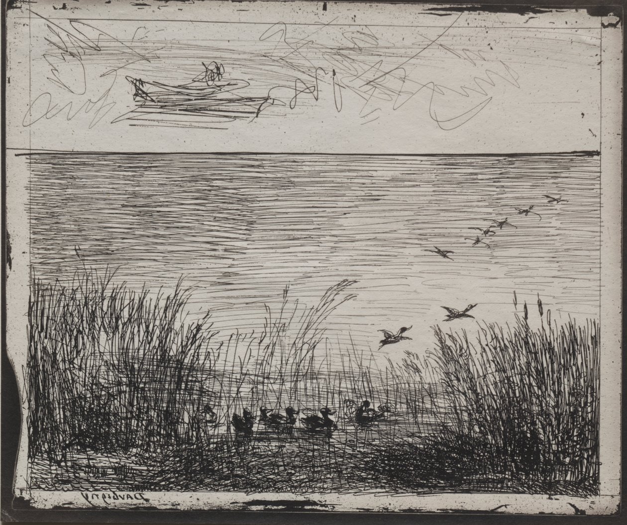 Pântano com Patos de Charles Francois Daubigny