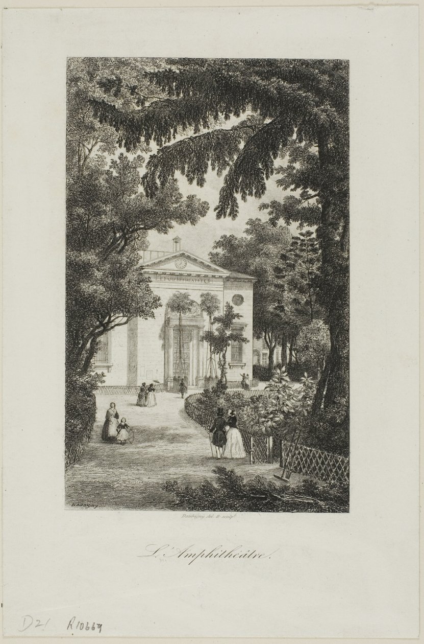 O anfiteatro do Jardin des Plantes de Charles Francois Daubigny