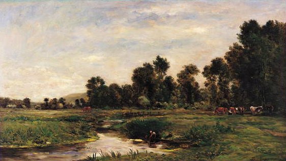 O vale de Arques, Seine-Maritime de Charles Francois Daubigny