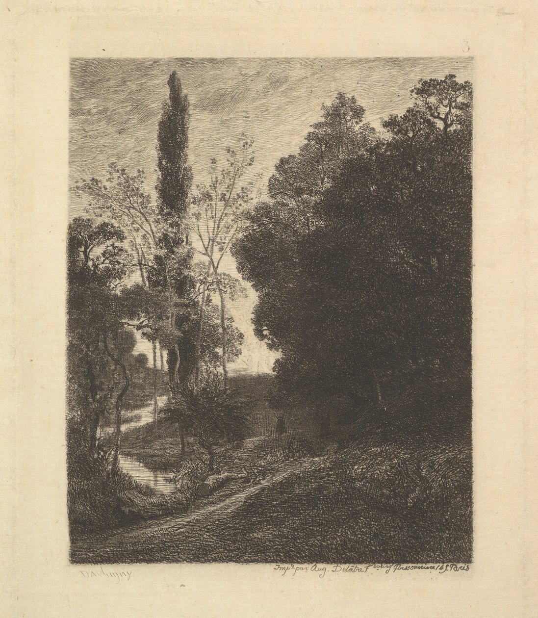 Os Bancos do Primo, ca. 1850. de Charles Francois Daubigny