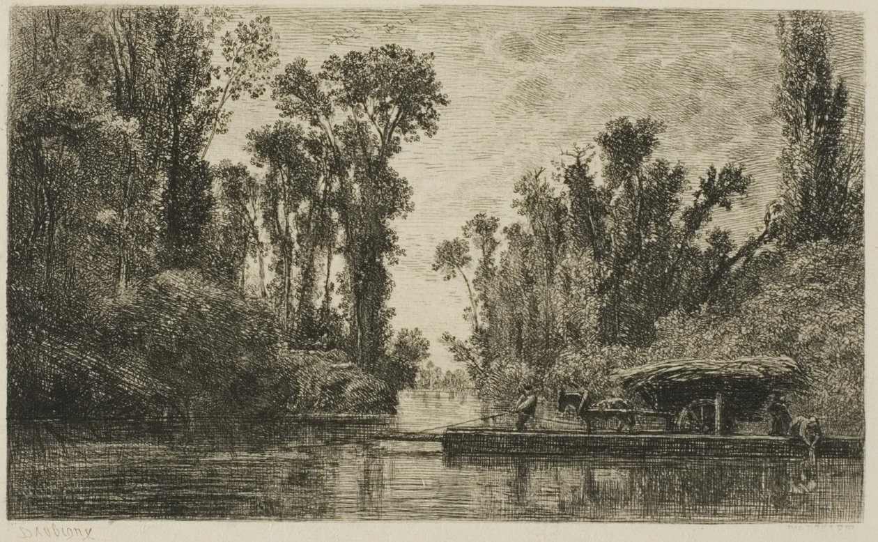 A balsa de Bezons de Charles Francois Daubigny