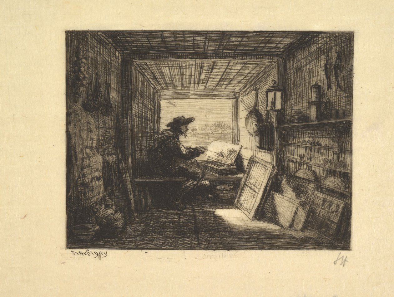 The Boat Studio, da série Voyage en Bateau, 1862, 1861. de Charles Francois Daubigny