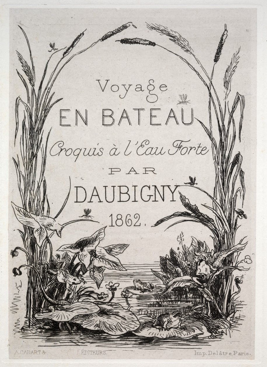 A viagem de barco de Charles Francois Daubigny