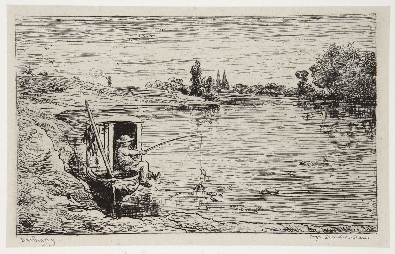 O grumete a pescar de Charles Francois Daubigny