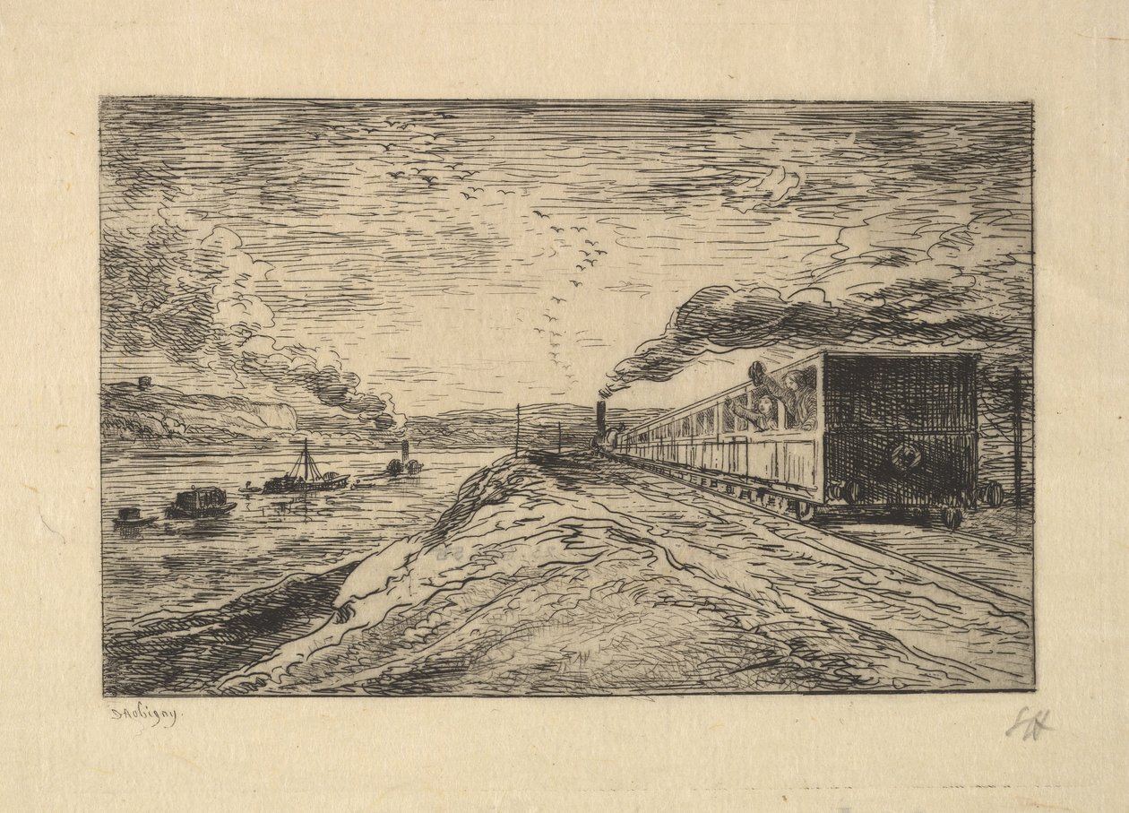 A partida, 1861. de Charles Francois Daubigny