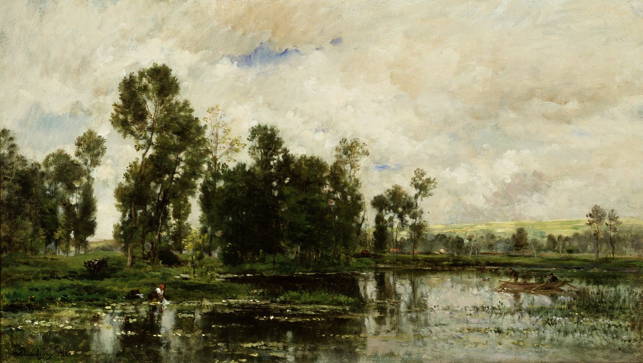 A margem da lagoa de Charles Francois Daubigny