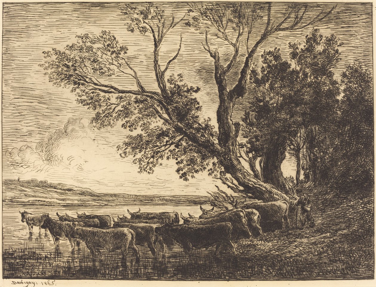 O Ford (Le Gue) de Charles Francois Daubigny