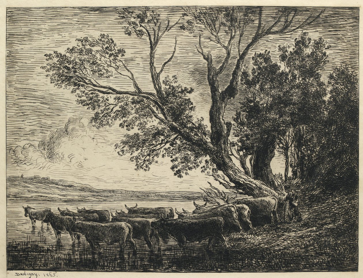O Ford, 1865 de Charles Francois Daubigny