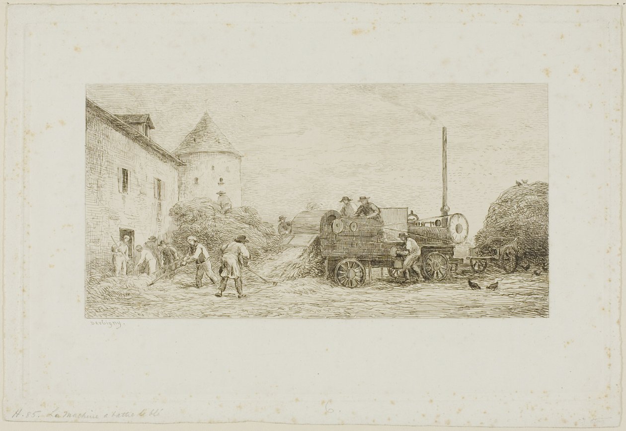 A máquina de colheita de Charles Francois Daubigny