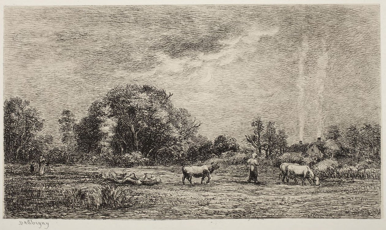 A Lua Nascente de Charles Francois Daubigny