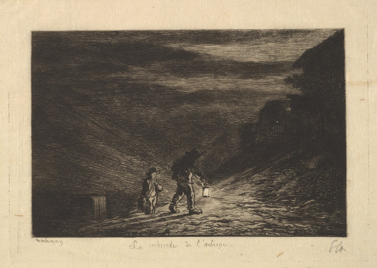 A busca por uma pousada, 1861. de Charles Francois Daubigny